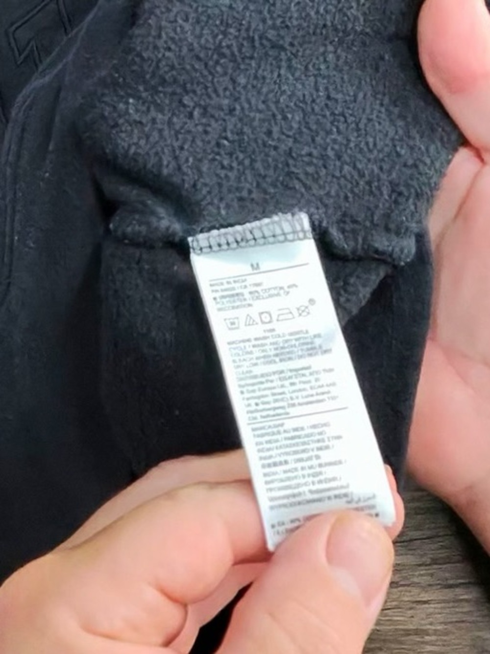 GAP Black Pullover Hoodie with Embossed Logo - Picture 6 of 6